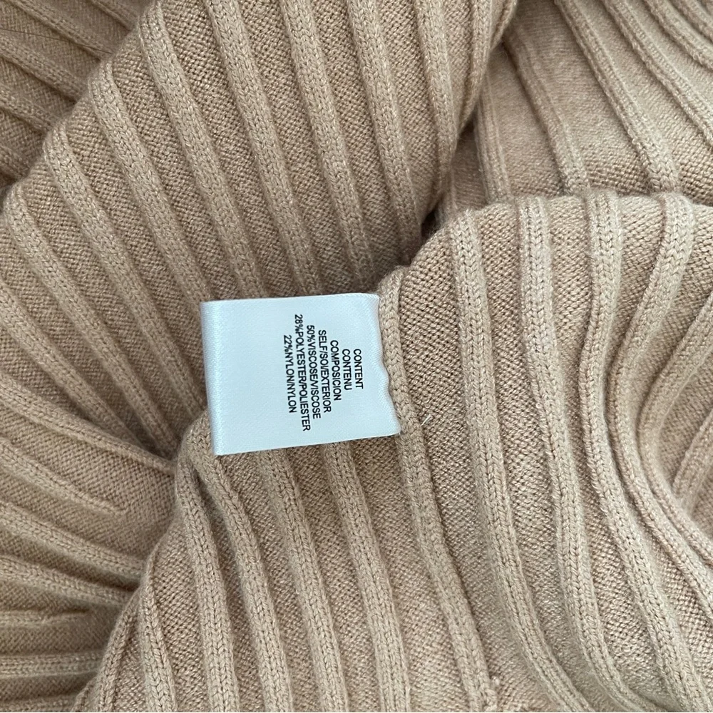 WAYF BFF Dede x Emily Hollie Long Sleeve Sweater Dress Camel - Picture 8 of 9